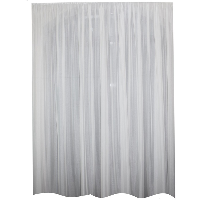 MASTEL CR1 függöny ráncolószalaggal, 600 x 240 cm, krémszín