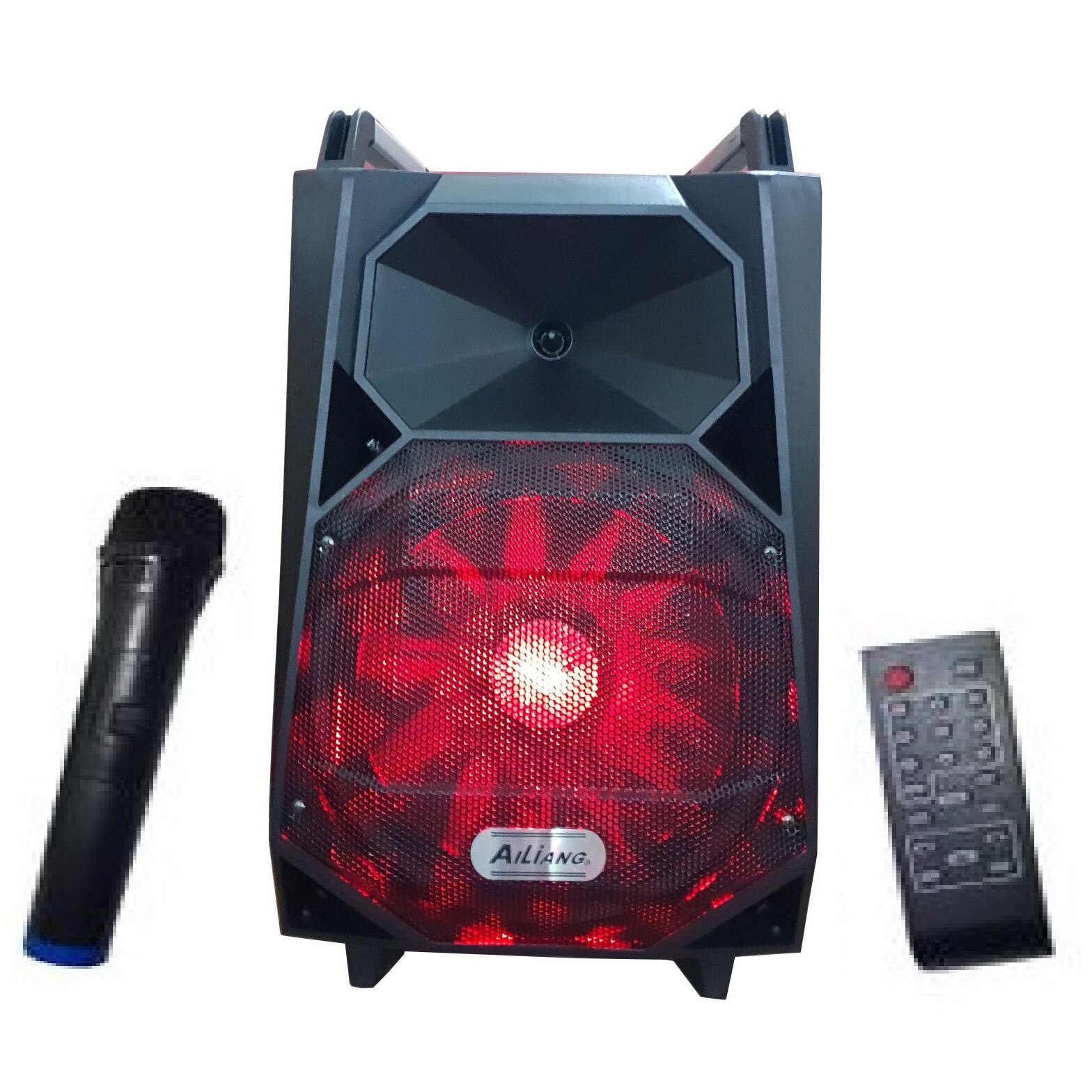 Boxa profesionala Ailiang cu Functia Bluetooth, Port USB, TF Card Micro SD, Joc de lumini, microfon wireless