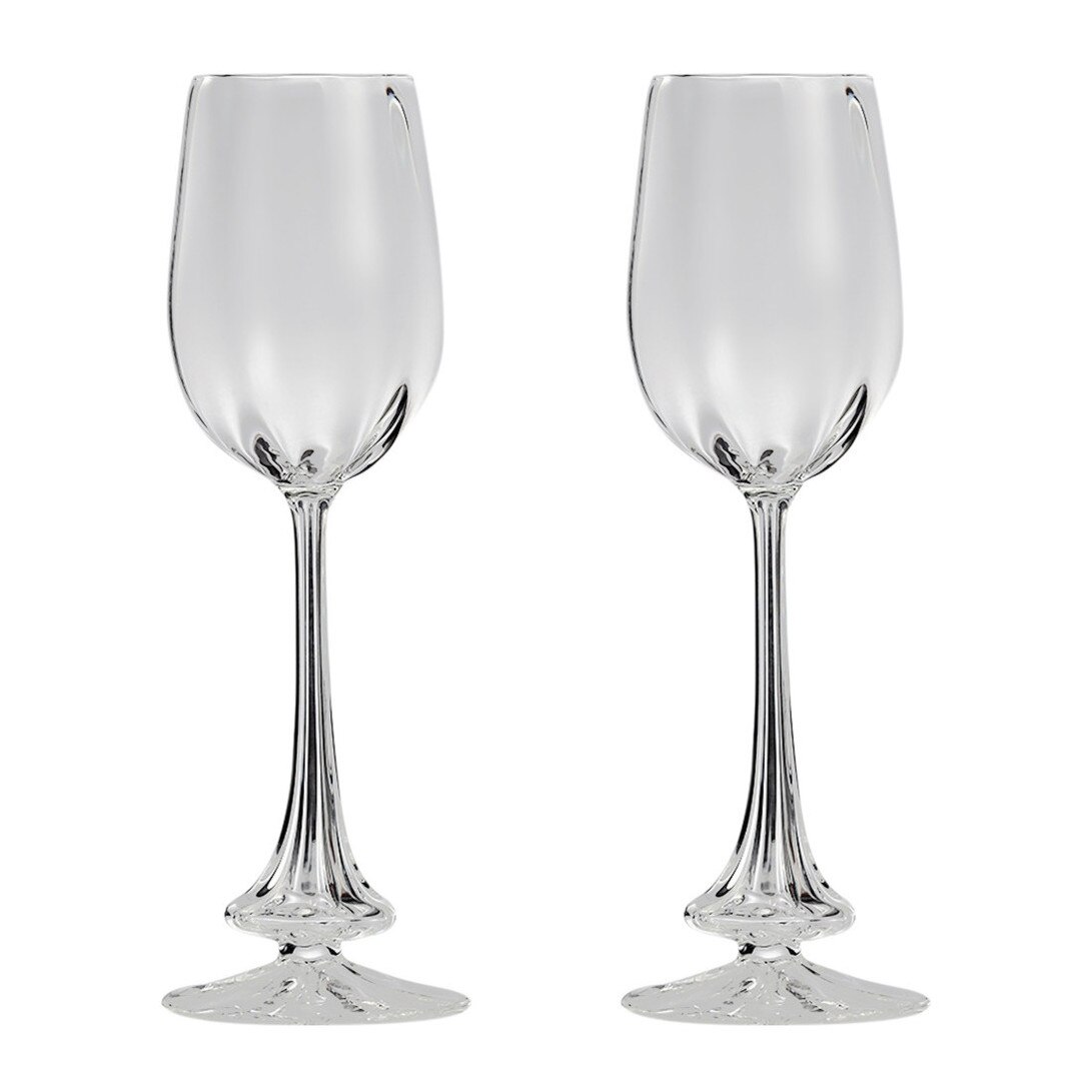 Set de 2 pahare de vin alb ELEANOR, Gabriela Seres, realizate manual, handmade