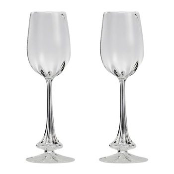 Set de 2 pahare de vin alb ELEANOR, Gabriela Seres, realizate manual, handmade Set de 2 pahare de vin alb ELEANOR, Gabriela Seres, realizate manual, handmade