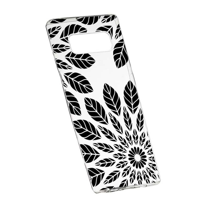 Husa pentru Samsung Galaxy Note 9, Black Feathers, 76, Silicon