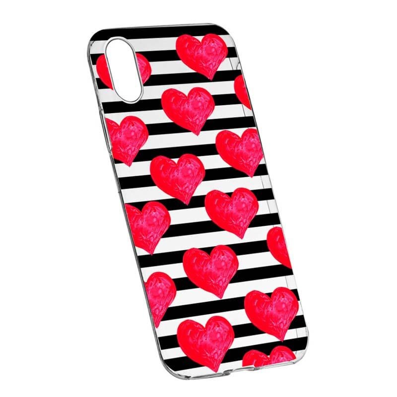 Husa pentru Apple iPhone XS Max, hearts, 102, Silicon