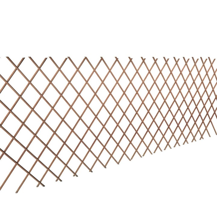 Set de 5 panouri de gard din lemn de salcie, vidaXL, Maro, 90 x 180 cm