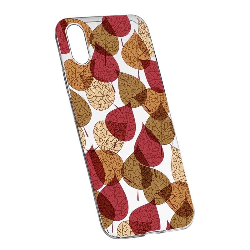 Husa pentru Apple iPhone XS Max, Frunze, Toamna, 98, Silicon
