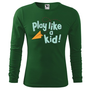 Tricou de barbati personalizat cu maneca lunga,Verde sticla,marime M Tricou de barbati personalizat cu maneca lunga,Verde sticla,marime M