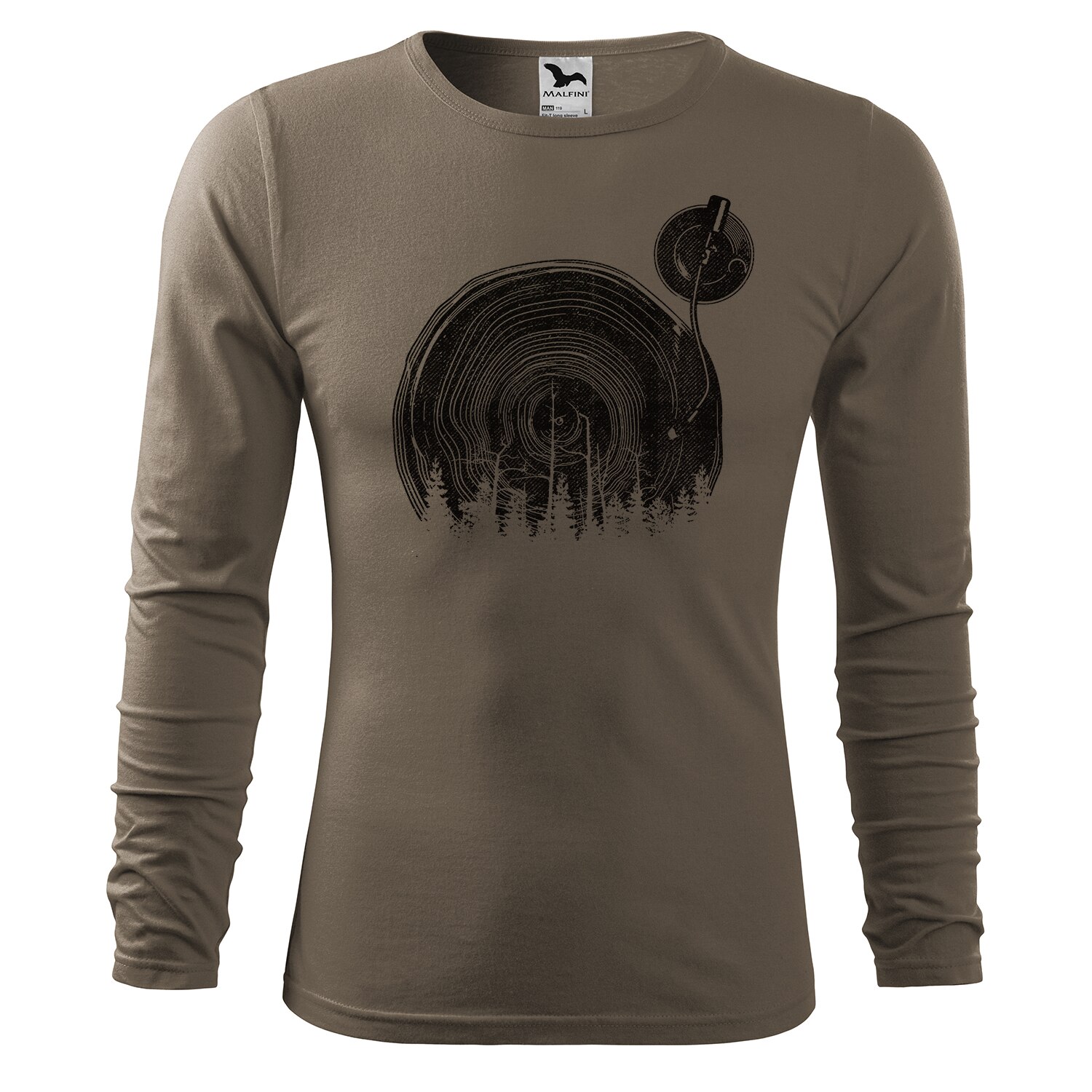 Tricou de barbati personalizat cu maneca lunga,Verde army,marime M