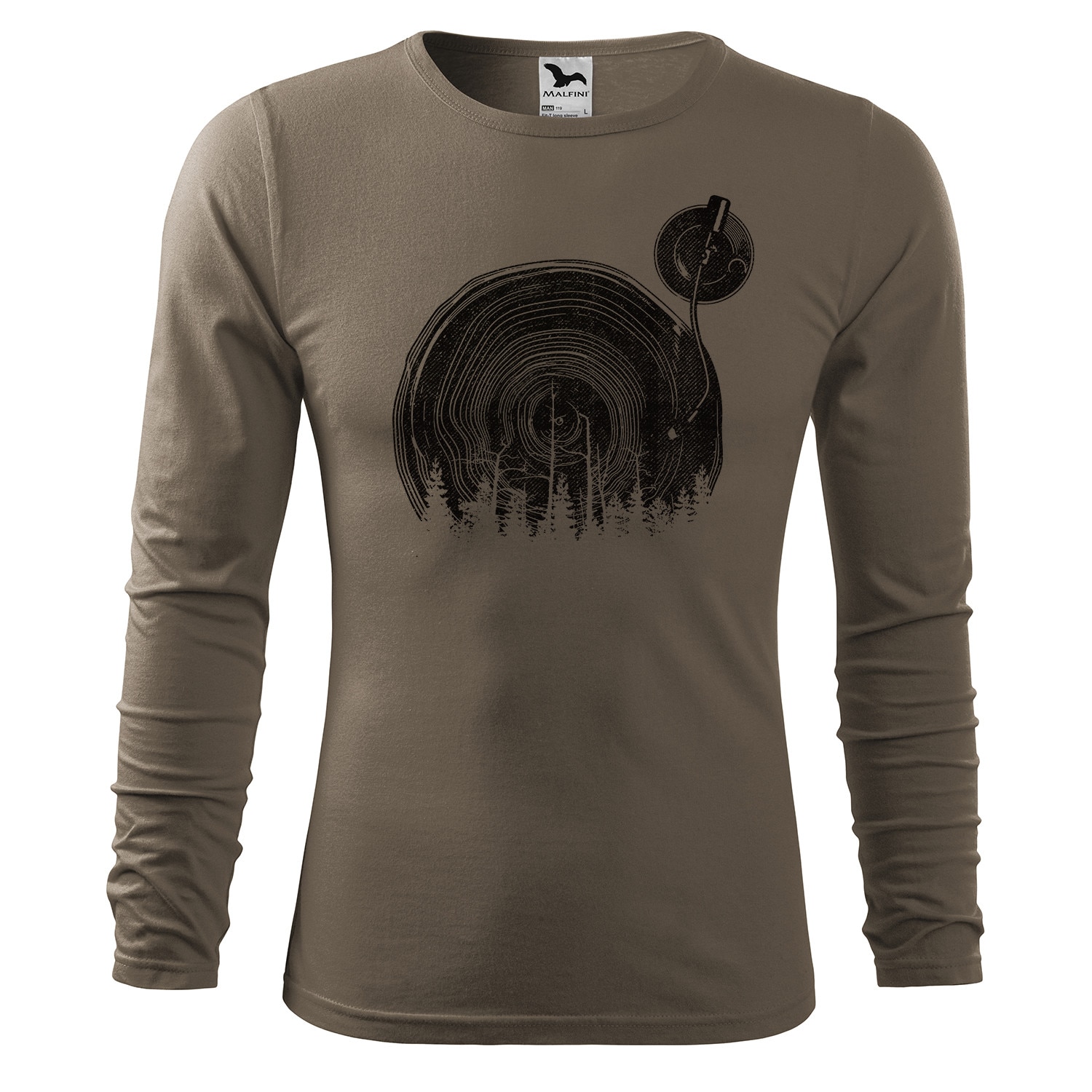 Tricou de barbati personalizat cu maneca lunga,Verde army,marime L