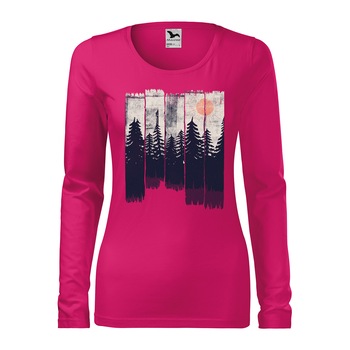 Tricou de dama personalizat cu maneca lunga,Roz zmeura,marime M Tricou de dama personalizat cu maneca lunga,Roz zmeura,marime M