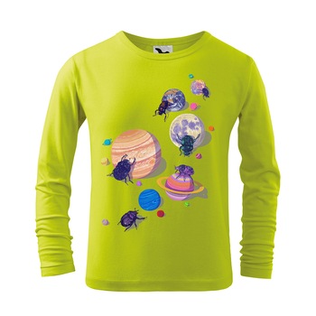 Tricou cu maneca lunga pentru copii,personalizat,Galben lime,4 ani Tricou cu maneca lunga pentru copii,personalizat,Galben lime,4 ani