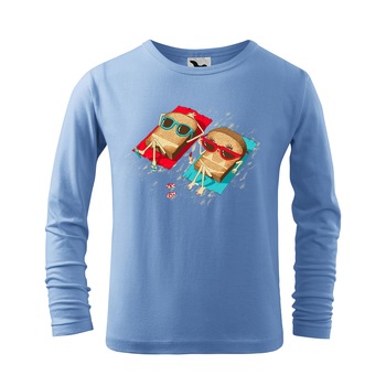 Tricou cu maneca lunga pentru copii,personalizat,Albastru deschis,8 ani Tricou cu maneca lunga pentru copii,personalizat,Albastru deschis,8 ani