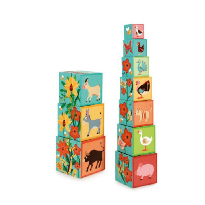 Farm Animals Tower Game, Scratch, többszínű, 10 db