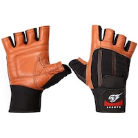 Manusi Antrenament pentru Sala si Fitness Piele Naturala Armageddon Sports, BROWN, Maro, XL