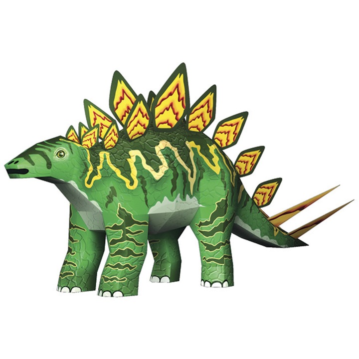 3D пъзел Хартиен свят СТЕГОЗАВЪР, модел за сглобяване