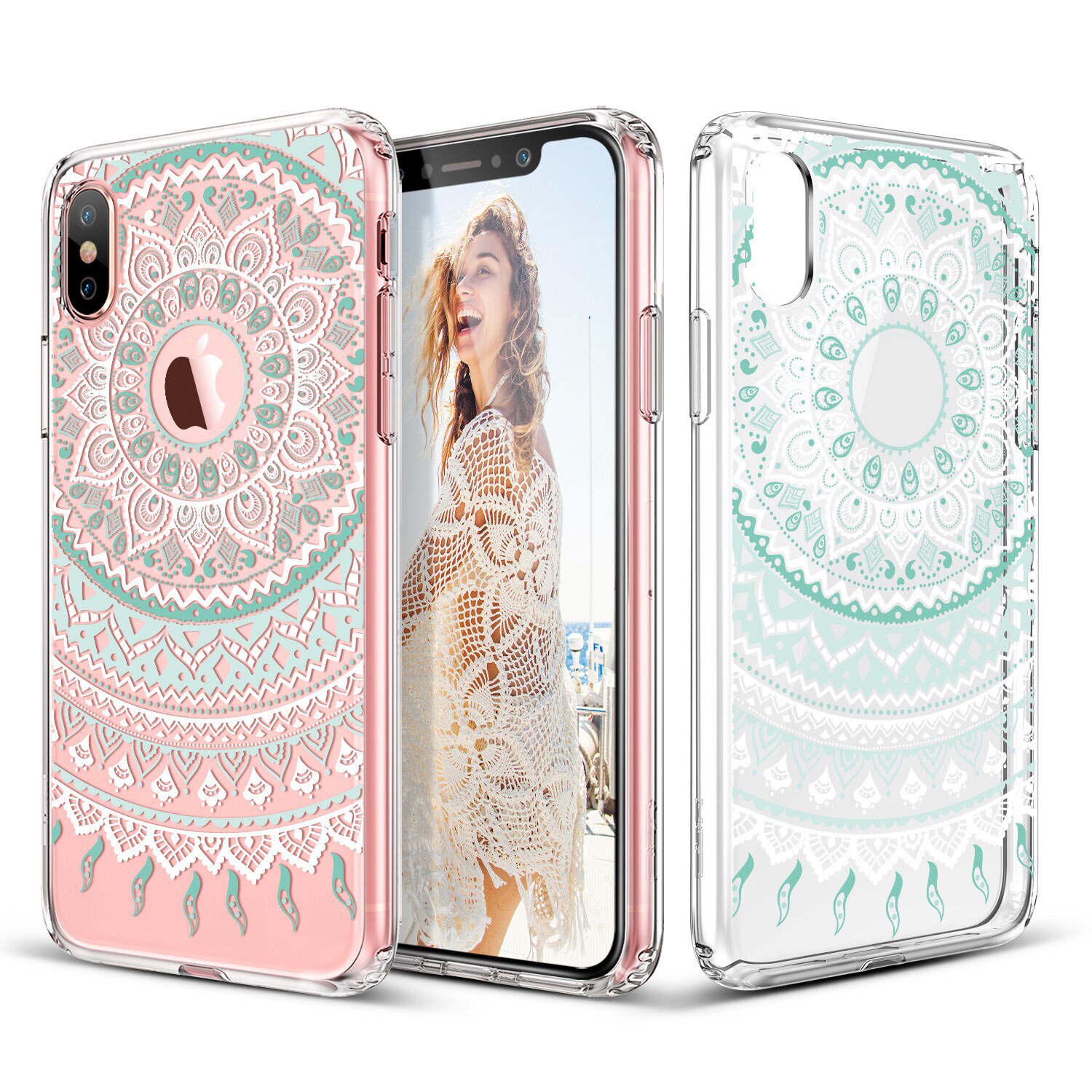 Carcasa ESR Totem iPhone X, Mint Mandala