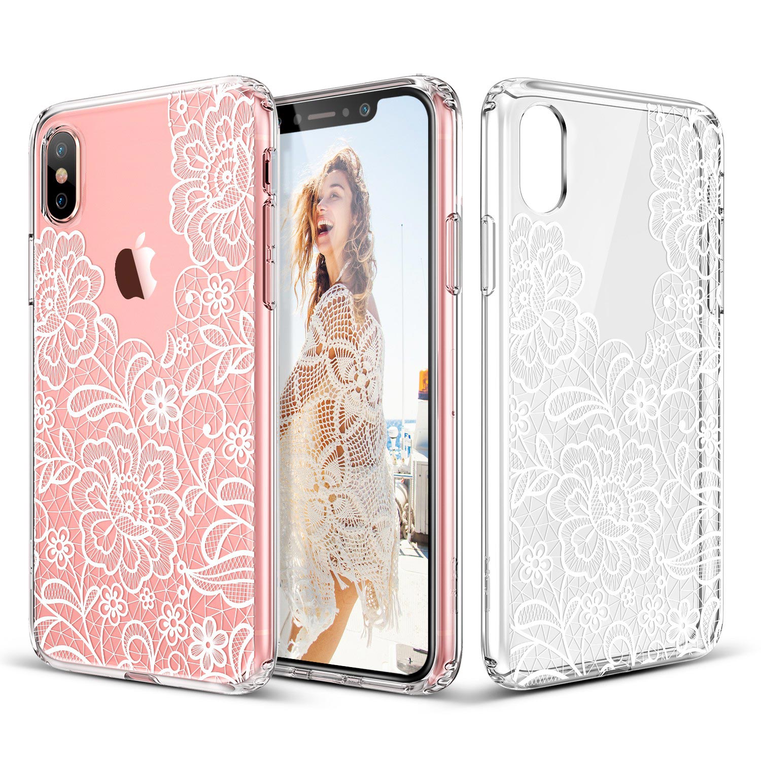 Carcasa ESR Totem iPhone X, Lace Ice Flower