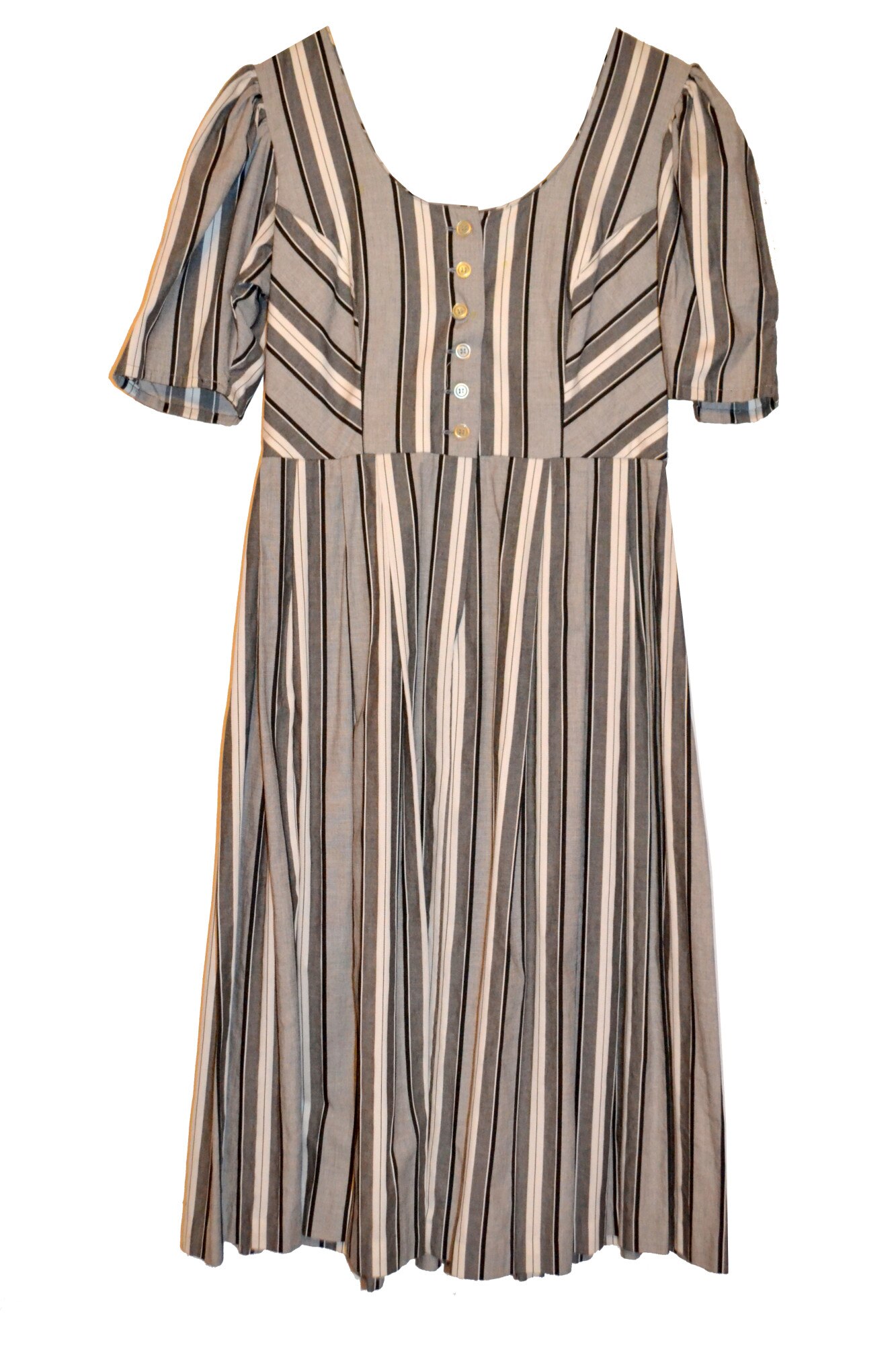 Rochie dama din in, marime 42EU, cu motive geometrice