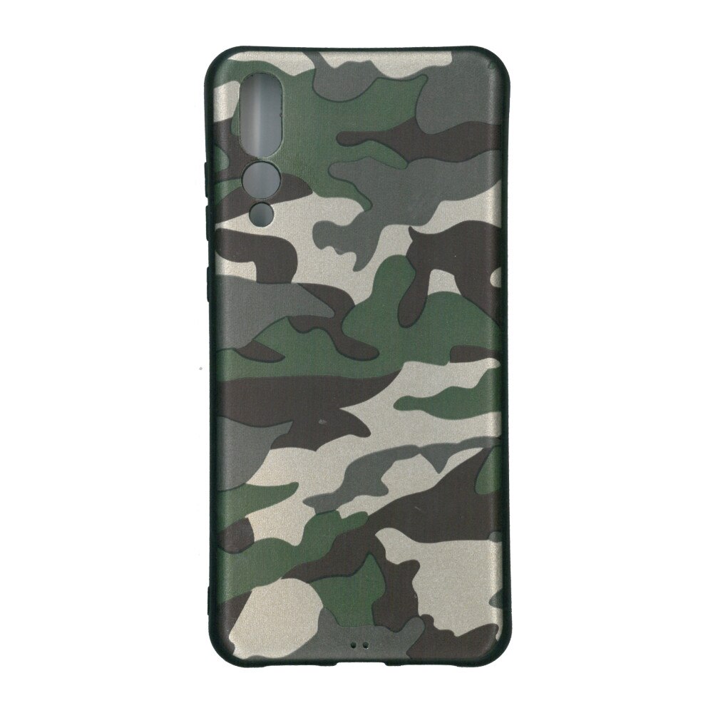 Husa din silicon, EuroCELL, pentru Huawei P20 Pro, print army verde