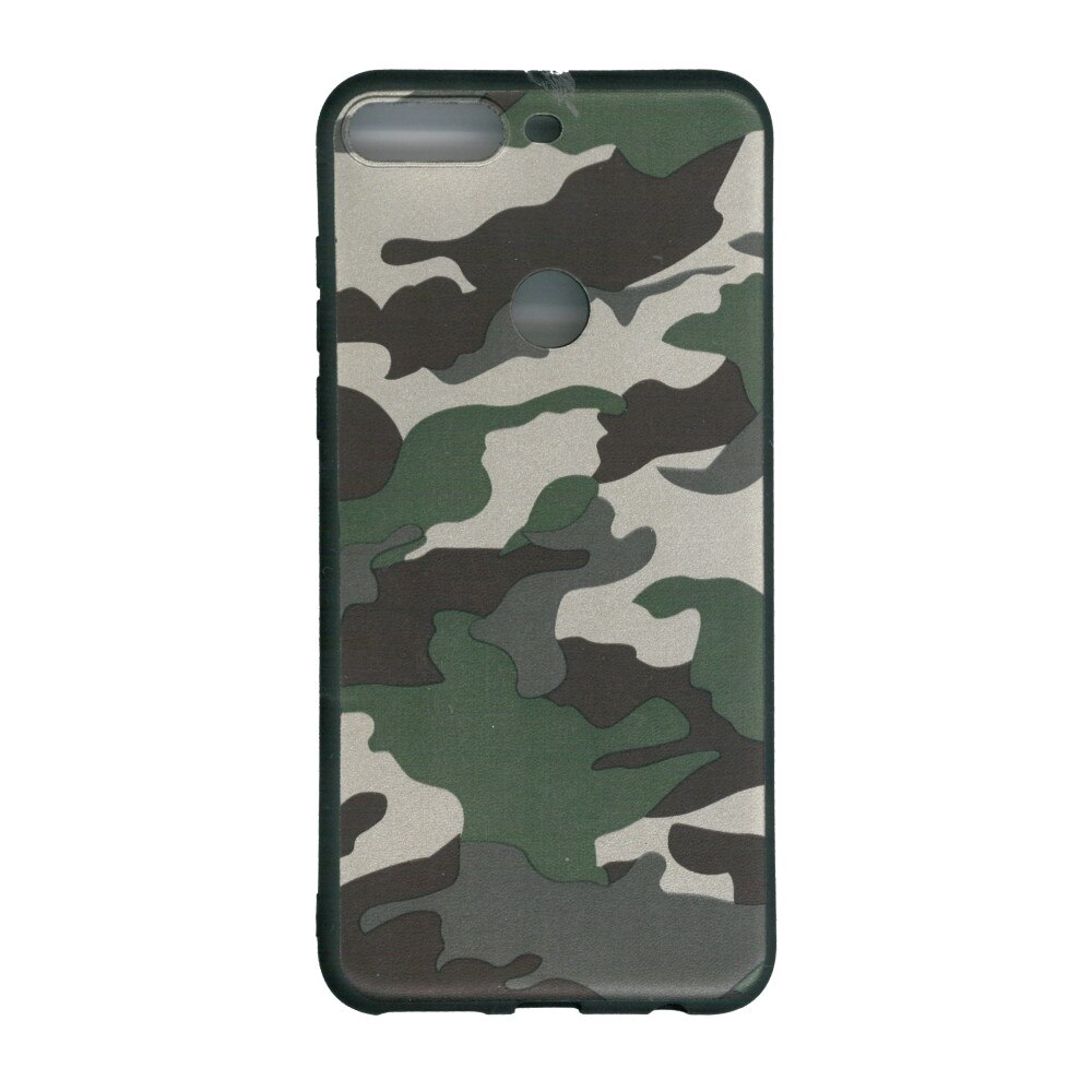 Husa din silicon, EuroCELL, pentru Huawei Ascend Y7 Prime 2018, print army verde