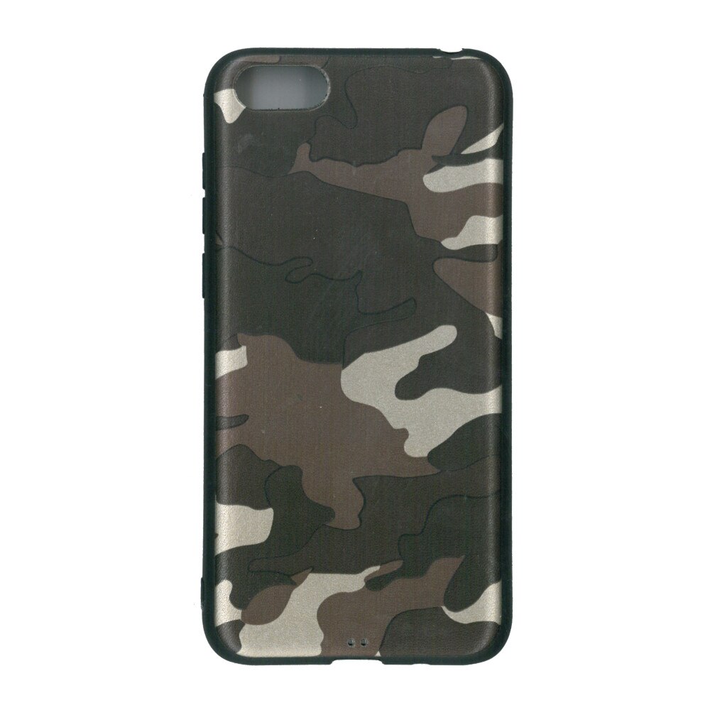 Husa din silicon, EuroCELL, pentru Huawei Ascend Y5 Prime 2018, print army maro