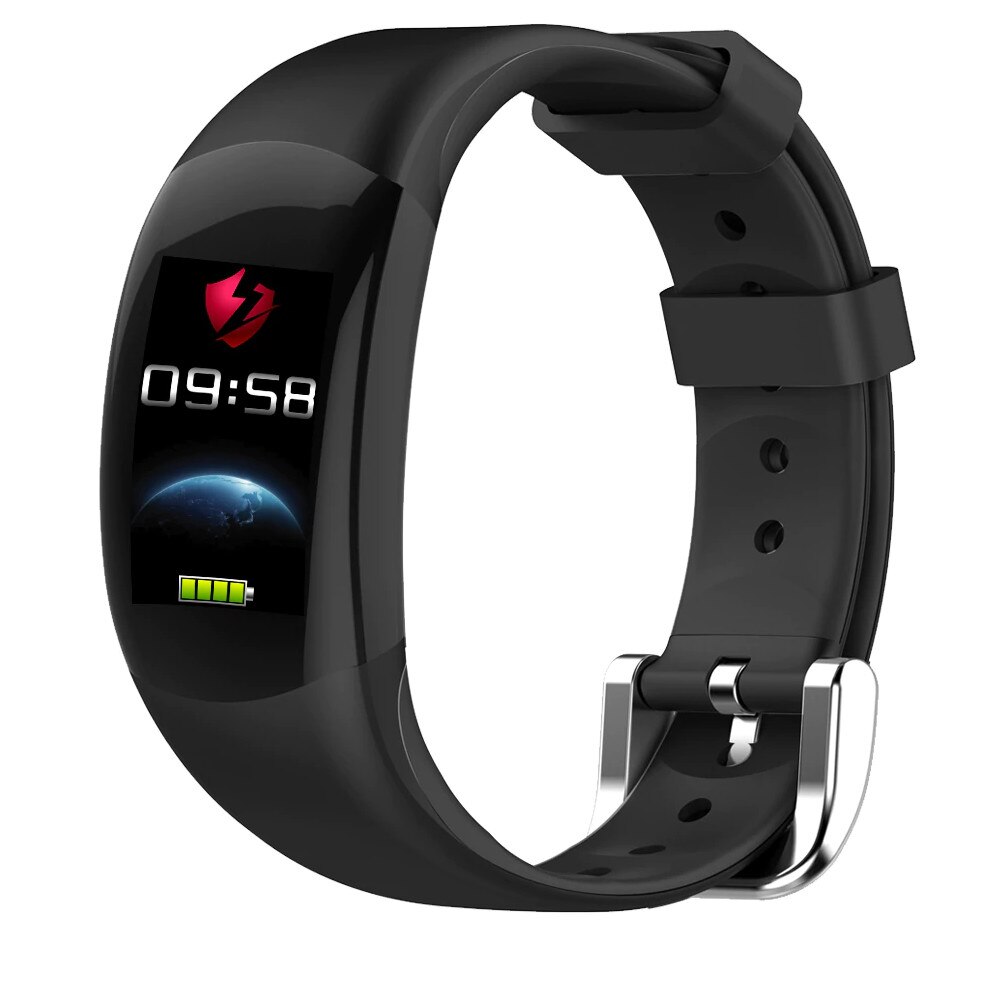 Smartwach bratara fitness MAGSTAR LEMFO 02 Slim, Monitorizare ritm cardiac, Pedometru, Sedentarism, waterproof IP68, editie 2018 Negru