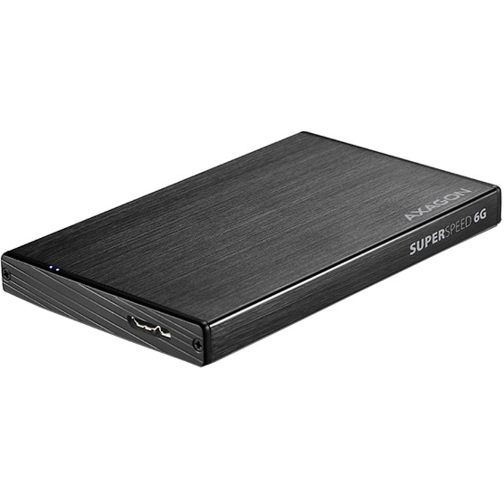 Rack extern Axagon EE25-XA6, USB 3.0, compatibil 2.5 inch SATA HDD/SSD, 6 Gbit/s, Aluminiu, Negru