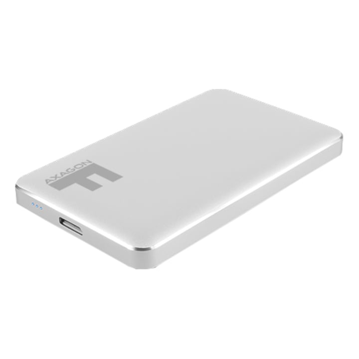 Axagon EE25-F6S Külső merevlemez ház, USB 3.0, 2.5" SATA HDD/SSD kompatibilis, 6 Gbit/s, Fém, Ezüst