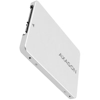 Adaptor 2.5 inch SATA la M.2 SATA SSD Axagon RSS-M2SD, Aluminiu, Compatibil SSD M.2 NGFF 2230/2242/2260/2280, Argintiu