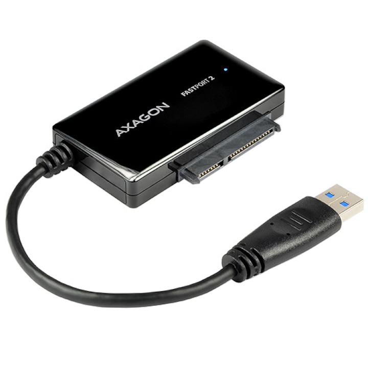 Cablu USB 3.0 Axagon ADSA-FP2, adaptor la 2.5 inch SATA HDD/SSD, Lungime 20cm, Negru
