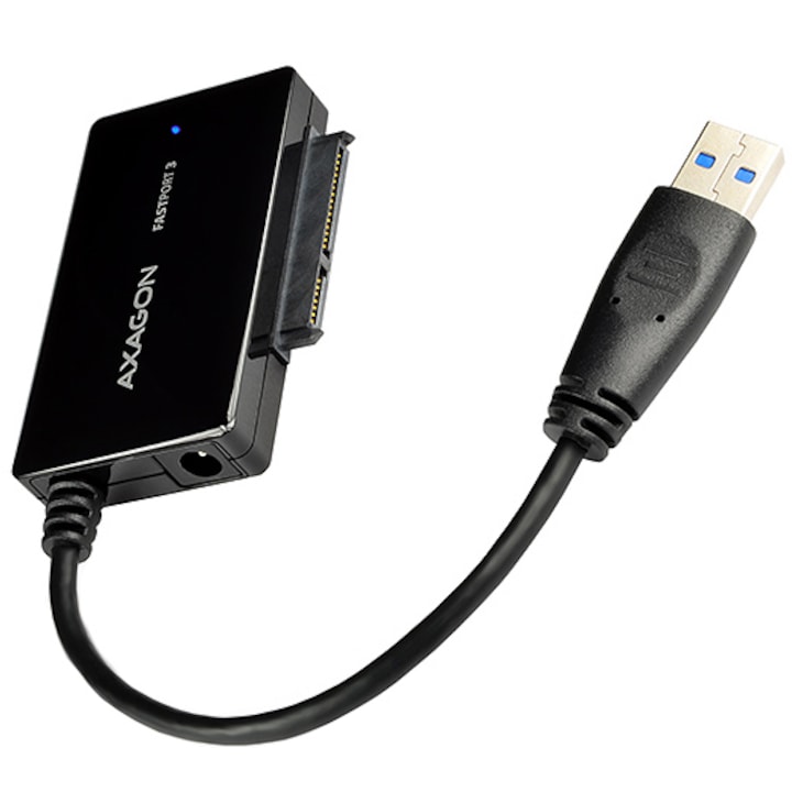 Adaptor USB 3.0 la SATA 3.1 Axagon ADSA-FP3, Compatibil 2.5/3.5 inch HDD/SSD sau 5.25 inch ODD, Negru