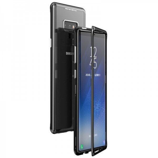 Husa Samsung Galaxy S8 Magnetica,MyStyle Black, spate de sticla securizata premium
