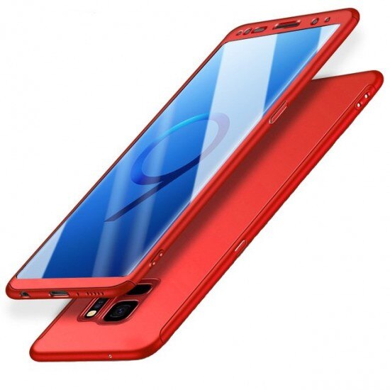 Husa FullBody MyStyle Red pentru Samsung Galaxy S9 Plus acoperire completa 360 grade cu folie de protectie gratis