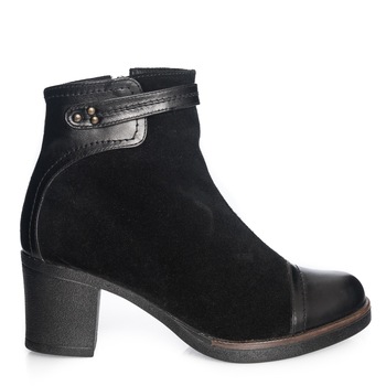 Ghete dama din piele naturala - Negru Antilopa + Box - 80 NAB Ghete dama din piele naturala - Negru Antilopa + Box - 80 NAB