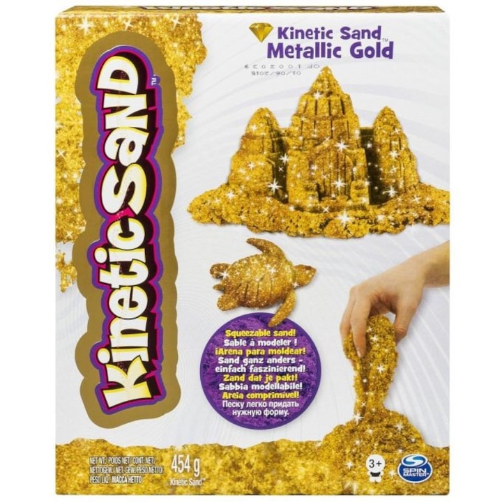 Set Kinetic Sand - Metallic gold, 454g