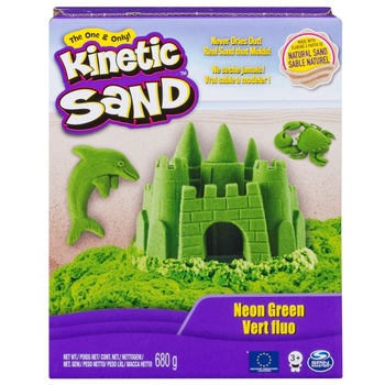Set Kinetic Sand - Neon, verde, 680g Set Kinetic Sand - Neon, verde, 680g