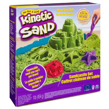 Set Kinetic Sand - Sandcastle, verde 454g Set Kinetic Sand - Sandcastle, verde 454g