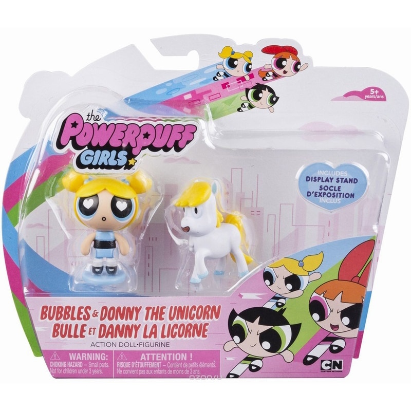 Set figurine Powerpuff Girls, Bubbles si Donny