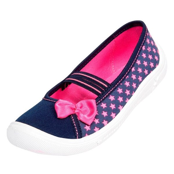 Incaltaminte panza, bluemarin cu stelute roz