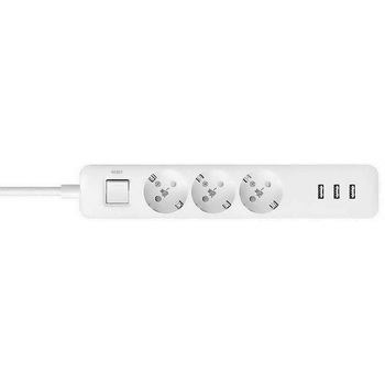 Prelungitor Xiaomi Mi Power, 3 prize, 3xUSB, 1.4m, Alb Prelungitor Xiaomi Mi Power, 3 prize, 3xUSB, 1.4m, Alb