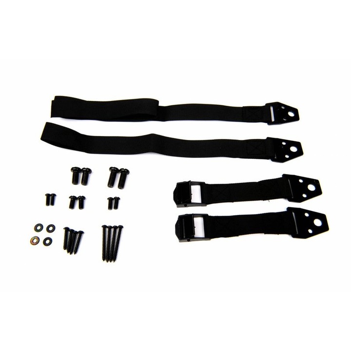 Колани против събаряне на телевизори и други мебели Empria, Найлон/Метал, Черен