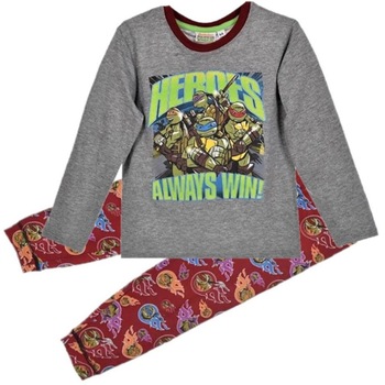 Pijama copii cu maneca lunga Testoasele Ninja, Gri, 98 CM Pijama copii cu maneca lunga Testoasele Ninja, Gri, 98 CM