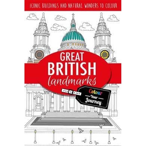 Great British Landmarks- Colour Your Journey, carte de colorat pentru adulti