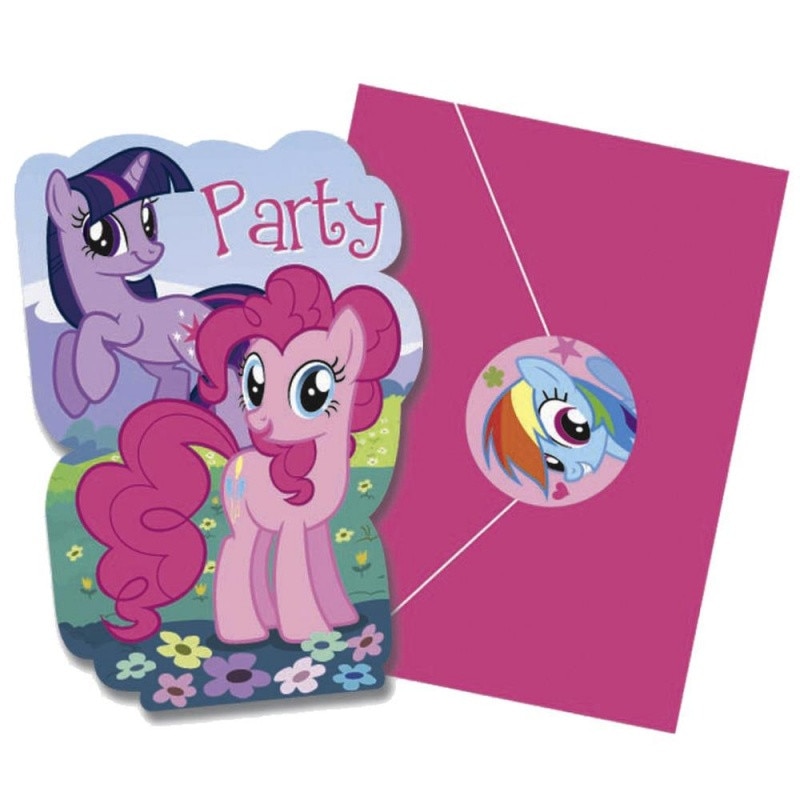 Invitatii de petrecere My Little Pony, Amscan 996366, Set 8 buc