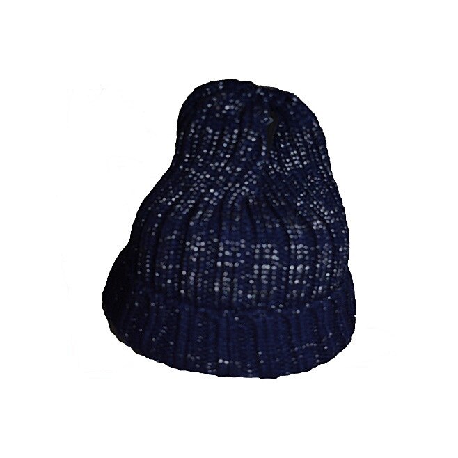 Caciula simpla de iarna cu design argintiu,D&J Exclusive, Bleumarin, Universal