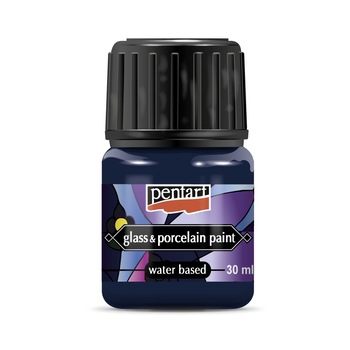 Vopsea pentru sticla si portelan Pentart - albastru, 30 ml Vopsea pentru sticla si portelan Pentart - albastru, 30 ml
