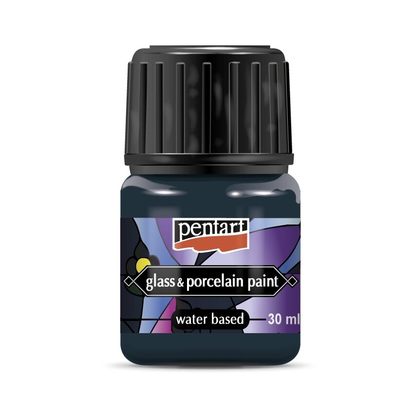 Vopsea pentru sticla si portelan Pentart - Turcoaz - albastru, 30 ml