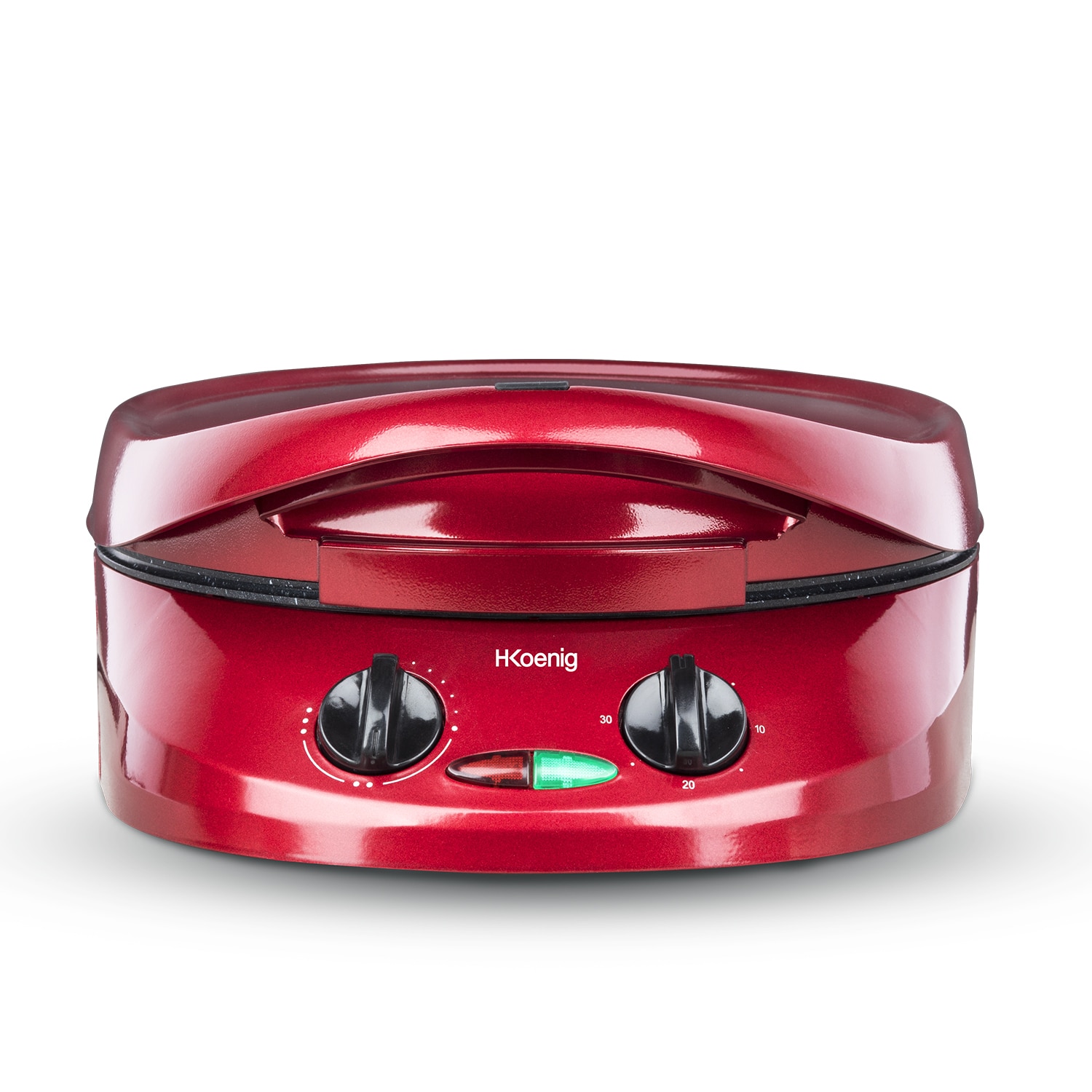 Cuptor multifunctional pentru pizza si tarte, H.Koenig, Tarte Express, TRT180, 1800w, termostat reglabil, 210 grade C, 2 plite antiaderente, kit pentru tarte si accesorii cupcakes, rosu