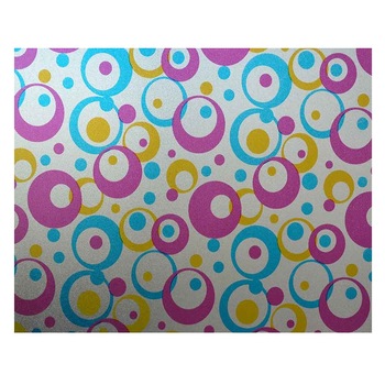Folie decorativa pentru geam autoadeziva geometric cercuri multicolore, 10 m x 0.9 m Folie decorativa pentru geam autoadeziva geometric cercuri multicolore, 10 m x 0.9 m