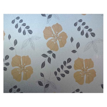 Folie decorativa pentru geam autoadeziva flori portocalii, 5 m x 0.9 m Folie decorativa pentru geam autoadeziva flori portocalii, 5 m x 0.9 m