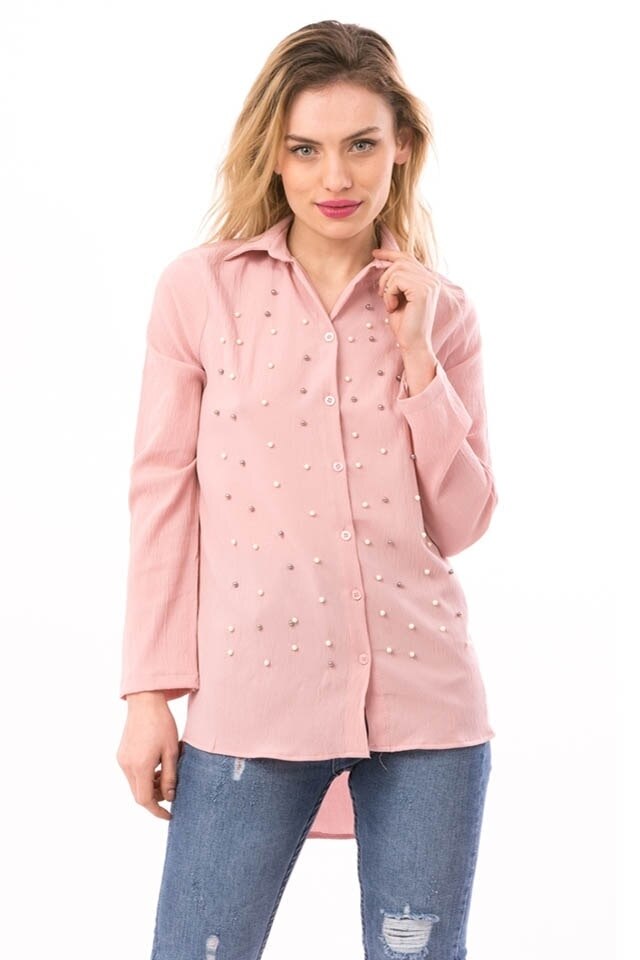 Camasa dama pastelpearl zenda, Roz Pudra, M