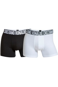 Boxeri Cristiano Ronaldo, CR7 Fashion, Alb/Negru, set 2 buc. Boxeri Cristiano Ronaldo, CR7 Fashion, Alb/Negru, set 2 buc.